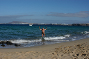 alleine am Strand auf Lanzarote 2005